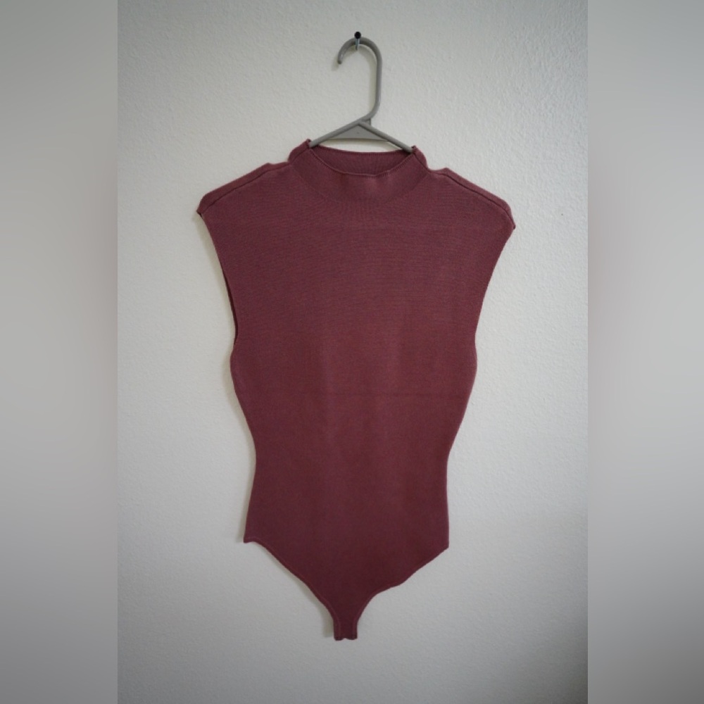 Abercrombie & Fitch Pink Knit Bodysuit